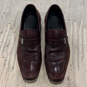 Salvatore Ferragamo Dark Brown Leather Loafers